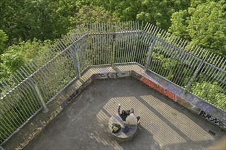 Viewing platform, Flak tower, Volkspark Humboldthain, Gesundbrunnen, Mitte, Berlin, Germany, Europe