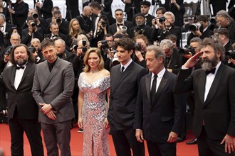 Cannes, France, 14 May 2024: Manuel Guillot, Raphael Quenard, Lea Seydoux, Quentin Dupieux, Vincent