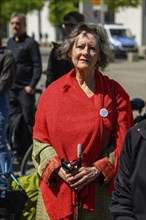 Marion Fabian (spokesperson for the Last Generation) at the silent protest in support of the hunger