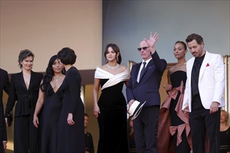 Cannes, France, 17.5.2024: Camille, Adriana Paz, Rachida Dati, Selena Gomez, Jacques Audiard, Zoe