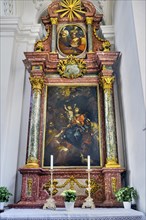Side altar, former monastery church of St. Peter and Paul, Irsee monastery or abbey, former