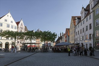 Main square, Landsberg am Lech, Upper Bavaria, Bavaria, Germany, Europe
