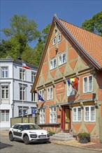 Half-timbered house, Old Town, Lauenburg, Schleswig-Holstein, Germany, Europe