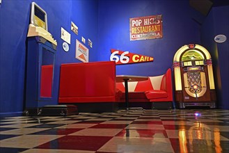 Historic diner in the museum, Route 66, Clinton, Oklahoma