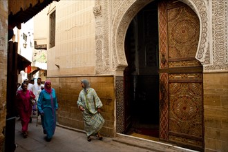 One of the entrance of the Sidi Ahmed Tijani mosque, Fes, Morocco, Africa