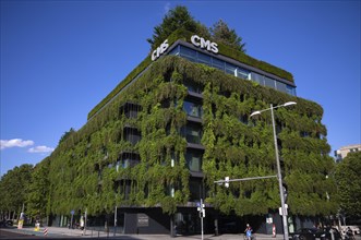 Climate-neutral facade greening on the new building, office building of CMS Hasche Sigle, Calwer