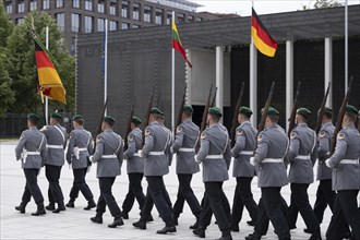 Soldiers from the Bundeswehr Guard Battalion, photographed during the reception of the Lithuanian
