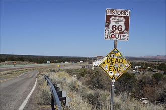 Historic Route 66 road sign, New Mexico