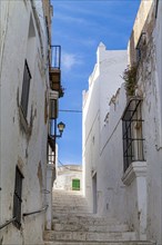 Houses, streets and squares in the white town of Vejer in the mountains, Andalusia, Spain, Vejer de