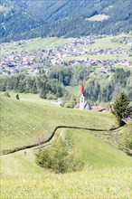 Church Stubai Valley Dorf, Austria, Europe