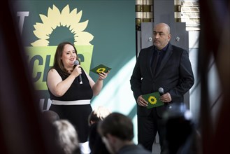 Ricarda Lang, Federal Chairwoman of Buendnis 90/DIE Gruenen, and Omid Nouripour, Buendnis 90/DIE