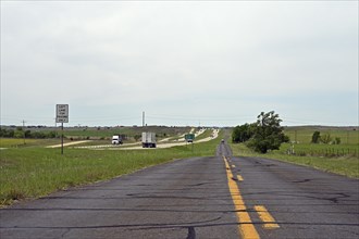 The legendary Route 66 runs along Interstate 40, Texas