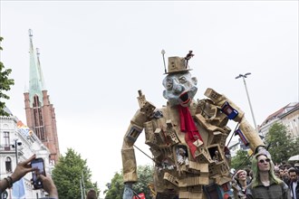 Sculpture by the Artistania group at the street parade of the 26th Carnival of Cultures in Berlin