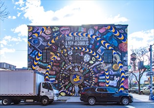 Wandgemaelde, Williamsburg, Brooklyn, New York City