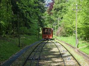 Koenigstuhlbahn, Heidelberg mountain railway, funicular railway, Heidelberg, Baden-Wuerttemberg,