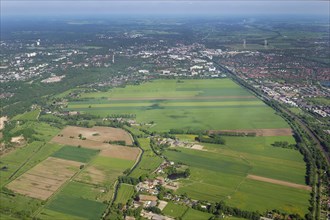 Aerial view, building area, housing construction, Oberbillwerder, Bergedorf, Hamburg, Germany,