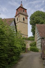 St Martin's Church, Protestant, Church, Church tower, Rot am See, Hohenlohe-Franconia, Hohenlohe,