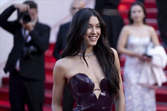 Cannes, France, 16.5.2024: Rebecca Mir at the premiere of Megalopolis on the red carpet of the