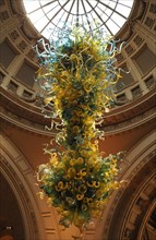 Artistic glass object under the dome in the reception hall of the Victoria & Albert Museum, 1-5