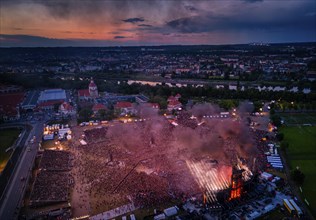 Around 200, 000 people attended the 4 concerts by the German band Rammstein in the gutter in the