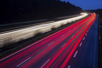 A9 motorway with heavy traffic on 15.12.2014., Beelitz, Germany, Europe