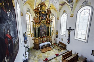 St Stephan's Cemetery Church, Irsee, Swabia, Bavaria, Germany, Europe