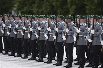 Soldiers from the Bundeswehr Guard Battalion, photographed during the reception of the Lithuanian