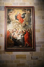 The Iglesia de San Anton church on the Nervion river in Bilbao, Religious painting in a church