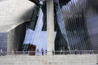 Guggenheim Museum, Bilbao, Basque Country, Spain, Europe, A modern building with large glass