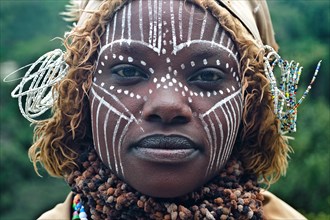 Portrait of a young woman from the Kikuyu tribe, Kenya, Africa