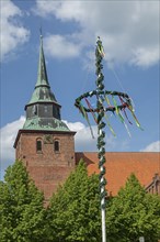 St Mary's Church, Maypole, Boizenburg, Mecklenburg-Western Pomerania, Germany, Europe