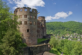 Apothecary Tower and Bell Tower, Heidelberg Castle and Castle Ruins, Heidelberg,