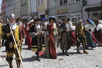 Tradition. Frundsbergfest in Mindelheim in the Unterallgaeu. Ilse Aigner, former Minister of