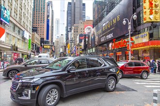 Big city traffic at Times Square, Manhattan, New York City