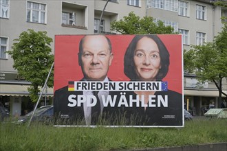 SPD election poster for the 2024 European elections, Berlin, Germany, Europe