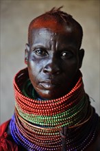 Portrait of a woman from the Turkana tribe, Kenya, Africa