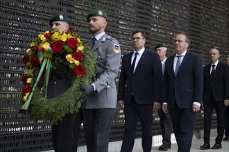 Boris Pistorius (SPD), Federal Minister of Defence and Laurynas Kasciunas, Lithuanian Minister of