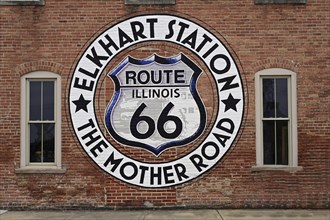 Mural Route 66 The Mother Road in Elkhart, Illinois