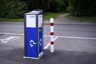 EnBW charging station for electric cars, electric filling station, e-filling station, e-mobility,