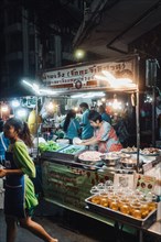 A street stall at a night market in China Town in Bangkok, Thailand, Asia
