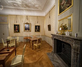 Parlour of Elector Carl Theodor, Schwetzingen Palace, interior view, Schwetzingen,