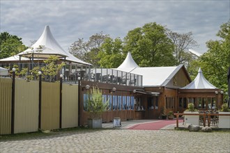 Tipi am Kanzleramt, Grosse Querallee, Tiergarten, Mitte, Berlin, Germany, Europe
