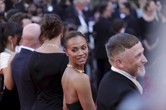 Cannes, France, 17.5.2024: Zoe Saldana at the premiere of Emilia Perez on the red carpet of the