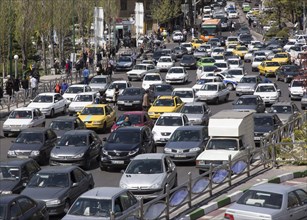 Busy street on 07.04.2015 in Tehran, Tehran, Iran, Asia
