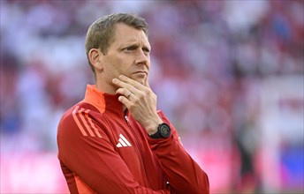 Goalkeeping coach Michael Rechner FC Bayern Munich FCB pensive, Allianz Arena, Munich, Bavaria,
