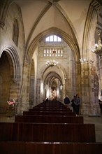 Cathedral, Old Town, Bilbao, Basque Country, Spain, Europe, Gothic interior of a church with