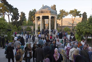 Tourists visit the tomb of the Persian poet Hafes in Shiraz, Shiraz, Iran on 03/04/2015