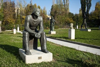 The worker, sculpture by Boris Gondov at the Socialist art museum in Sofia, Bulgaria, Europe
