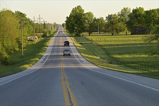 Route 66 in the evening light off Miami, Oklahoma