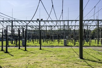 Substation with outdoor switchgear panel Switchgear for power distribution, Germany, Europe